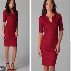 Diane von furstenberg DVF aurora dress deep red